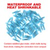 CEEYSEE 100Pcs Heat Shrink Butt Connectors 16-14 AWG Blue Insulated