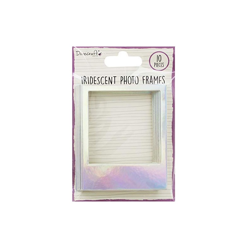 Dovecraft DCBS217 Essentials Iridescent Photo Frames-Polaroid Style-8x10cm-Pack of 10-for Card