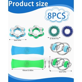 KEMUZ Fidget Toys Set for Adults - 8-Piece Anti-Stress Toy, Sensory Relaxation Set for Office, School & Home