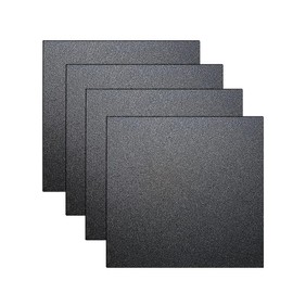 ABS Plastic Sheet 12" x 12" x 0.06" Black Thermoplastic Panel 1/16" Thick (1.5mm) for Crafts, DIY Projects,Plastic Repair - (Matte & Textured Finish) 4-Pack