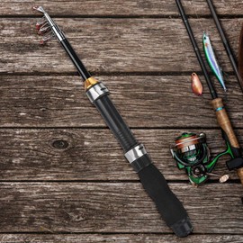 Sea Fishing Rod EAV Handle Small Durable Reel Seat Compact Rod Throwing Rod Explosion-proof Ring Ceramic Guide Short Pole Ice Fishing Rod Small Sea Fishing Tool (1M)