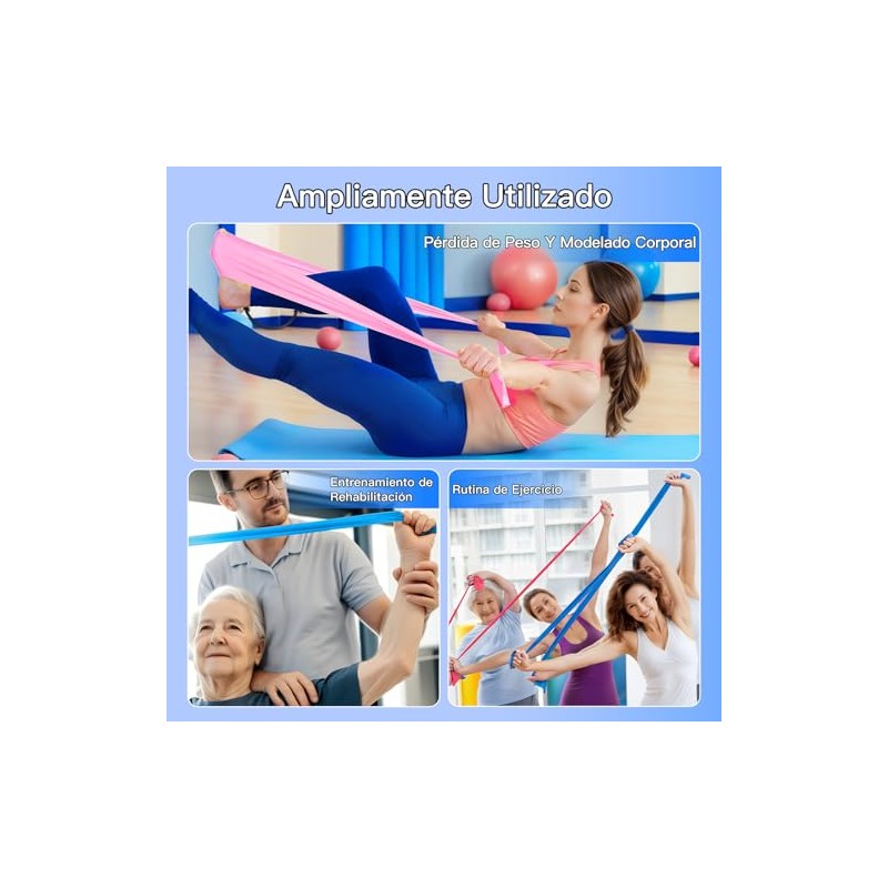 Jasinber Bandas Elásticas, 3 Unidades Bandas de Resistencia para Yoga，Pilates,