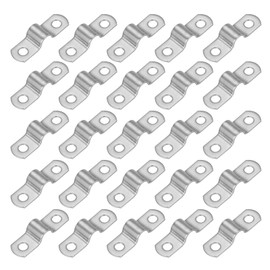 PATIKIL 8mm Rigid Pipe Strap, 25 Pcs 304 Stainless Steel Conduit Clamp 2 Hole Thicken U Bracket Pipe Clamp Tube Strap for Pipe Cable Wire Fixing, (1/3")