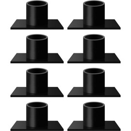 Gute 8 Stück Schwarze Kerzenhalter, Kleiner Kerzenhalter aus Metall,Tischdekoration für Zuhause, Weihnachten, Hochzeit, Geburtstagsgeschenke, Packung mit 8 Kerzenhaltern (Quadrat)