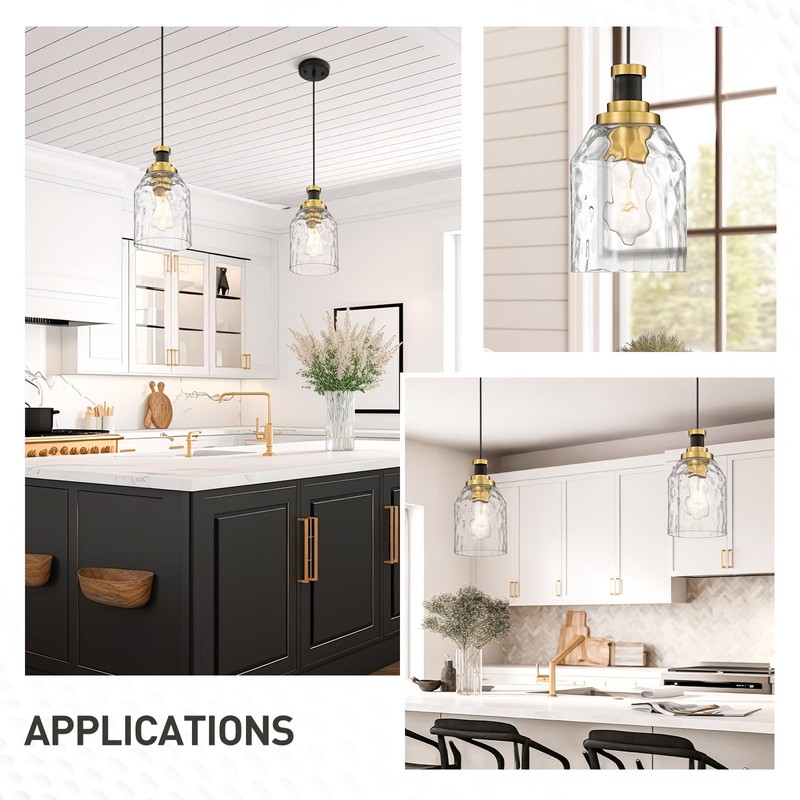 zeyu 2 Pack Modern Kitchen Pendant Lighting Over Island, Hanging