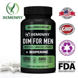 Xemenry DIM FOR MEN 300mg - with Calcium D-Glucarate - Men's Health, Estrogen Blocker