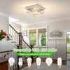 White Hallway Light Fixtures for Ceiling, 2-Light Farmhouse Industrial Flush