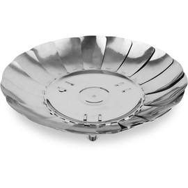 Stainless Steel Camping Fire Bowl with 17 Folding Slats Diameter 27 cm