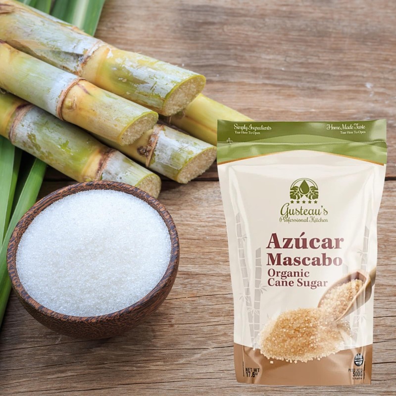 Gusteau's - Organic Unrefined Cane Sugar, (17.6 oz) 500g (Azucar