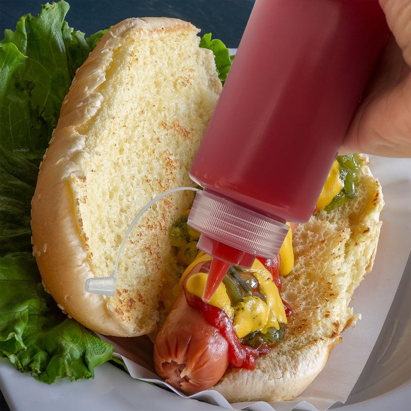 JinPhon Pack of 6 250 ml 8 oz Plastic Squeeze