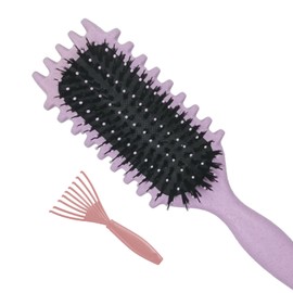 JOIYHY Curly Hair Brush, Curly Hair Brush, Bounce Hair Brush, Professional Detangling Brush for All Hair Types (Purple)