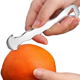 2 Pack, Stainless Steel Orange Peeler tool – Multi-Functional Citrus Peeler, Fruit Peeler & Peel Skin Remover for Oranges, Grapefruits, Lemons