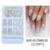 JUSTUSNX Pack of 24 Square Sequins False Nails Colour Gradient