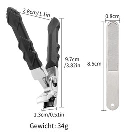 Aiyraa Nail Clipper, Cumulus Nail Clippers, Outfany Multifunctional Stainless Steel Nail Clippers, Angled Nail Clippers for Toenails and Fingernails