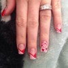 Valentine's Day Press on Nails Short Square Fake Nails, Red