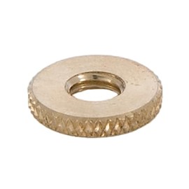 B&P Lamp® Wide Knurled Brass Nut 1/4-27 Tap
