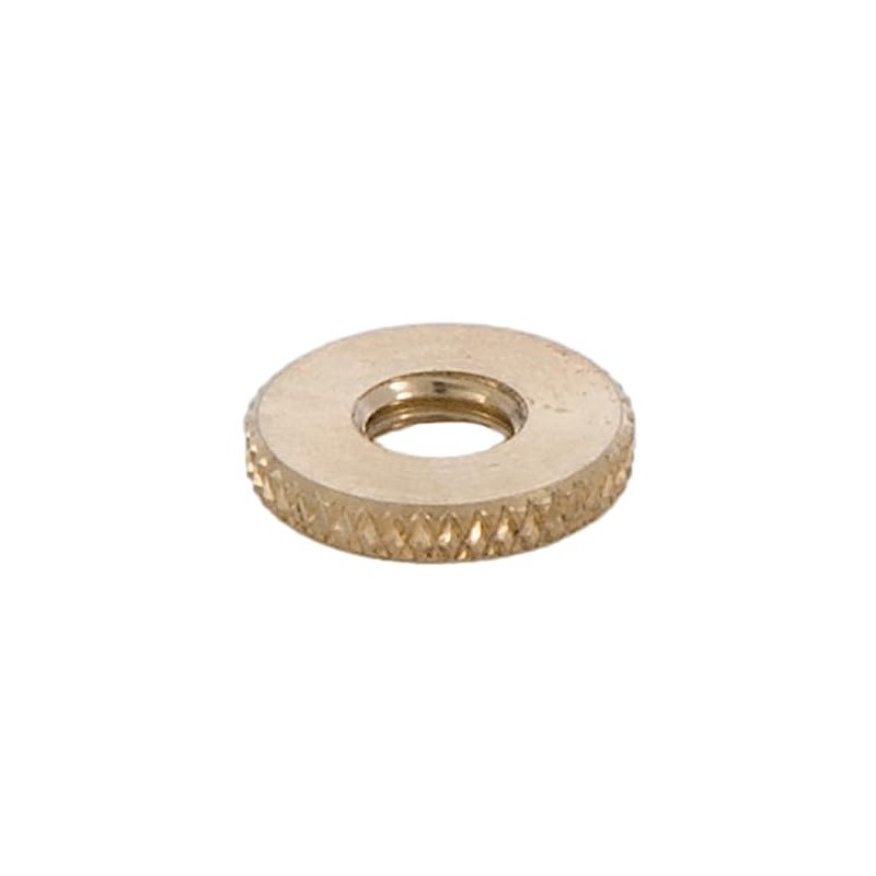 B&P Lamp® Wide Knurled Brass Nut 1/4-27 Tap