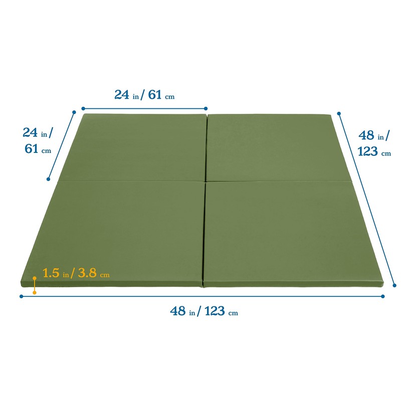 ECR4Kids SoftZone Play Patch Activity Mat Squares, Modular Playmat, Hunter