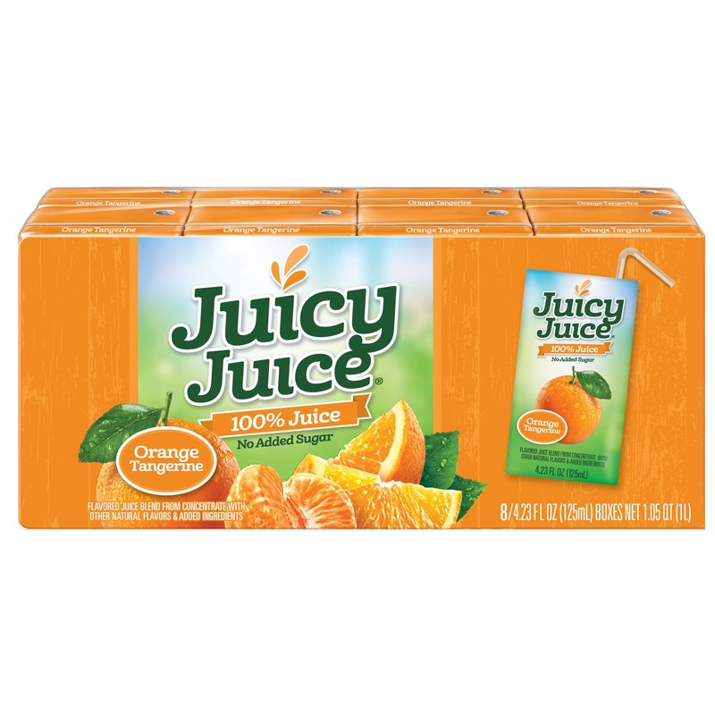 Juicy Juice Orange Tangerine, 4.23 Ounce Boxes, 8 Count (Pack