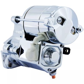 BDELI New Chrome Starter For Harley Davidson 3155394 31553-94A31559