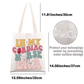 JNIAP Cardiac Nurse Tote Bag Cardiac Nurse Gifts In My Cardiac Nurse Era Cardiovascular Nursing Tote Bag Cardiologist Gift, Cardiac Nurse, Large