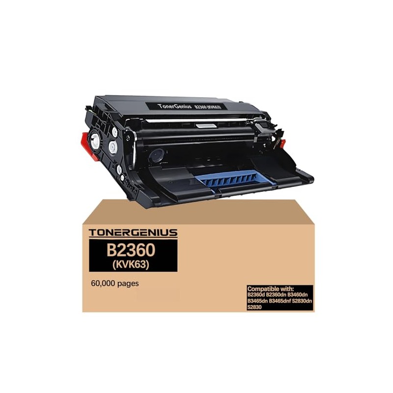 B2360 KVK63 Drum Unit 331-9810 331-9811 Imaging Unit Compatible with