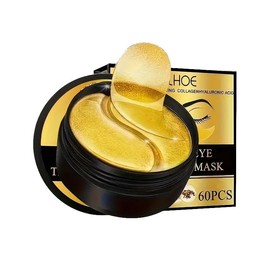 Generic Under-Eye Patches, 60 Pieces Gold Collagen Moisturising Mask with Hyaluronic Acid, Anti-Wrinkle Firming Treatment