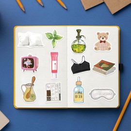 100Pcs Aesthetic Clean Girl Stickers, Waterproof Fantasy Anime Decals for Laptop, Kindle, Scrapbook, Journal, Skateboard, Water Bottles, Luggage, Phone