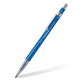 STAEDTLER Mars Technico 780 C Set of 1 High Quality Mechanical Pencil with Metal Clip and HB Lead, Integrated Lead Sharpener, Barrel Colour Blue + 12 Coloured Refills, 780 CX