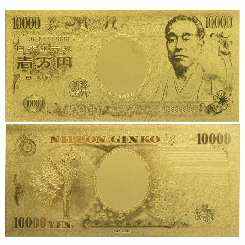 Good Luck Gold Luck Up Gold Foil One Million Yen