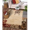 Well Woven Barclay Vane Willow Damask Beige Modern Area Rug