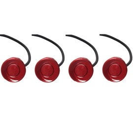 EKYLIN Car Auto Vehicle Reverse Backup Radar System with 4 Parking Sensors Distance Detection + LED Distance Display + Sound Warning (Fiat Red Color)