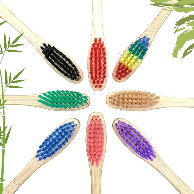 Veraly Cepillos de Dientes de Bambú Biodegradables con Caja 10