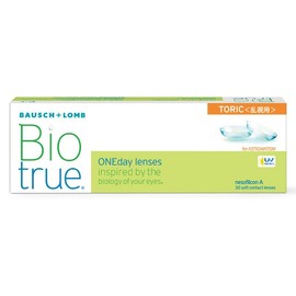 [Set of 4] Bio-True One Day Toric for Astigmatism, 30 Sheets Per Pack [PWR] -2.25 [Astigmatism Degree] -1.75 [Astigmatism Axis] 180