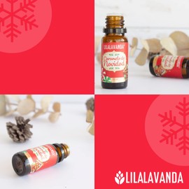 LilaLavanda - Aceite esencial navideño aroma Caramelo de Navidad. Mezcla de aceites esenciales 100% puros para aromatizar tu navidad. Con menta, hierbabuena y canela - 10ml