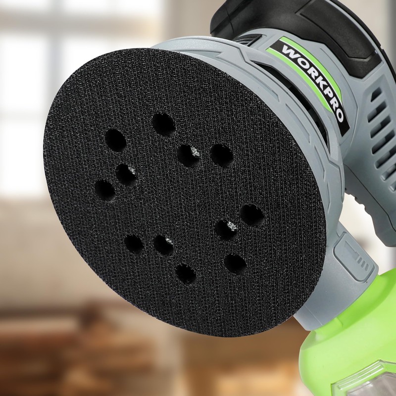 WORKPRO Rubber Pad for Random Sanders Replacement 8 Holes 4.9