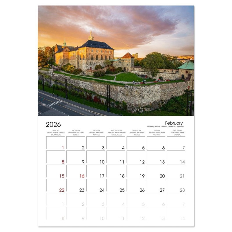 Oslo - the capital of Norway (Monthly Wall Calendar 2026