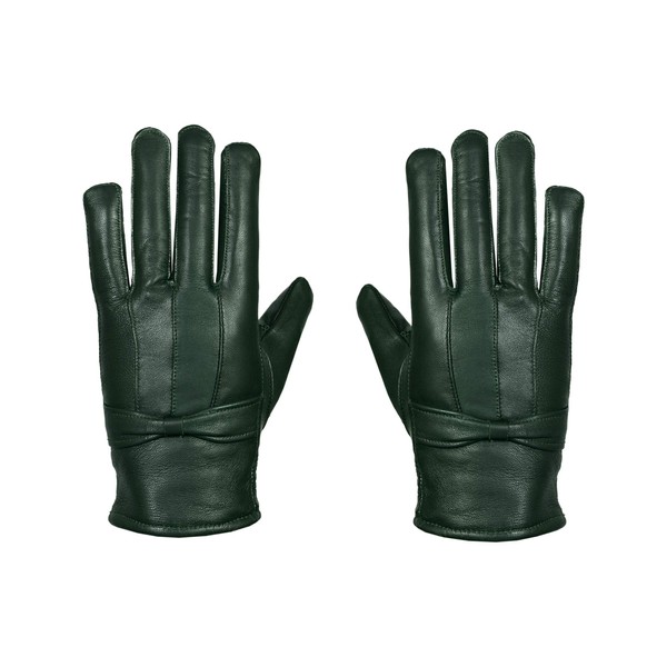 SixSigma Sports Ladies Leather Gloves Women Real Soft Fleece Lined