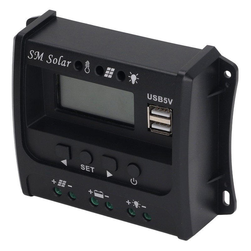 Solar Panel Controller 3 Stage PWM Charging Intelligent Microcontroller ABS
