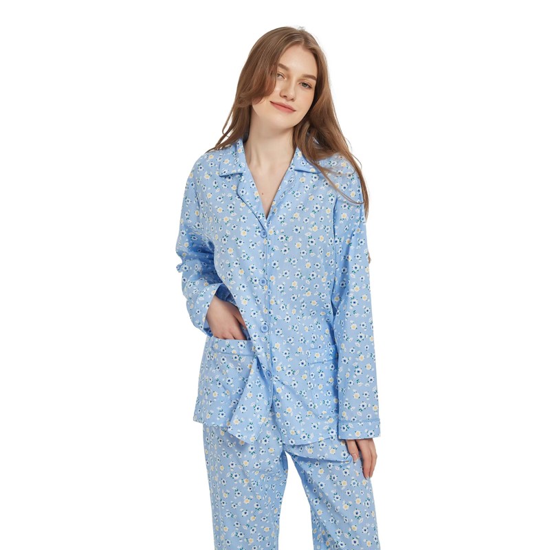 kolipajam 100% Cotton Pyjamas For Women Long-Sleeve PJS set Cozy
