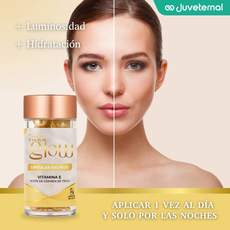 Twist Glow Cápsulas Faciales Vitamina E + Germen De Trigo