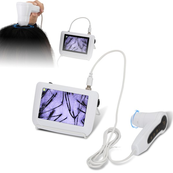 Skin Hair Analyzer, 5 Inch LCD Screen Rechargeable Digital Skin