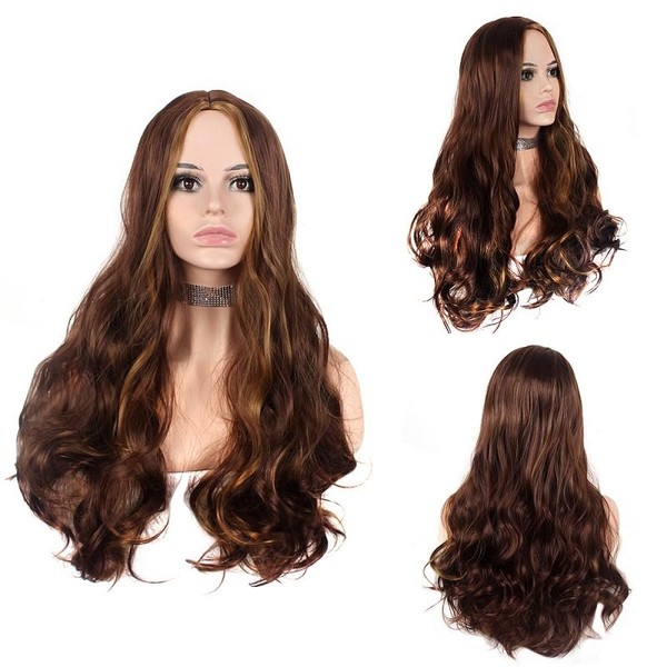 Women's front lace wig long wave front lace wig free