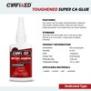 CYAFIXED Toughened Super CA Glue, Professional Grade Cyanoacrylate Instant Adhesive,