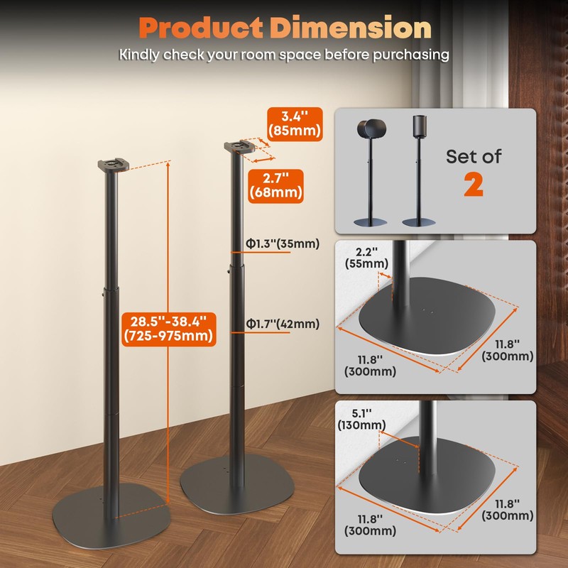 Speaker Stands for Sonos Era 100 SL, Era 100 &