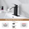 Fransiton Black Waterfall Bathroom Faucet Lavatory Single Handle 1 or
