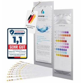 SMARDY Set – 10x Water Test Strips 9-in-1 for Drinking Water Quick Test Easy Check of Water Quality
