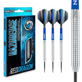 RED DRAGON Razor Edge Original 24 Gram Tungsten Darts Set with Flights and Stems