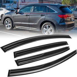 Gearzaar For Acura RDX 2013-18 Mugen Window Visor Rain Sun Rain Deflector Guard Vent 4Pcs