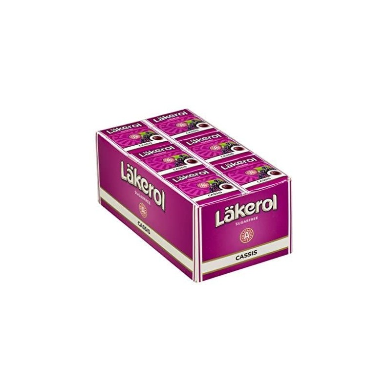 Lakerol Cassis (black Currant) Sugar Free Pastilles, .8 Ounce (Pack